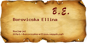 Borovicska Ellina névjegykártya